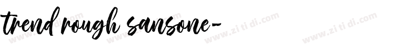 trend rough sansone字体转换
